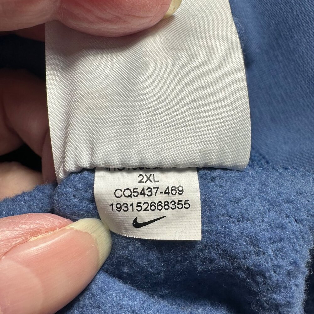 Nike Womens Club Fleece Crew CQ5437-469 Faded Blue 2XL Long Sleeve Athleisure - Picture 5 of 10